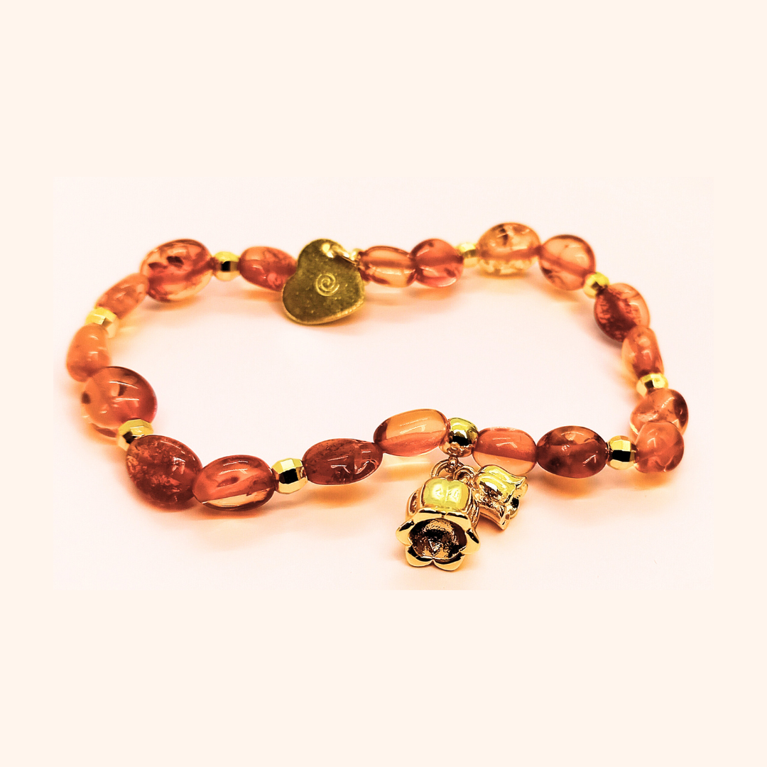 Armband ✿ Swaile - Bärnsten & 18k Guldplätering