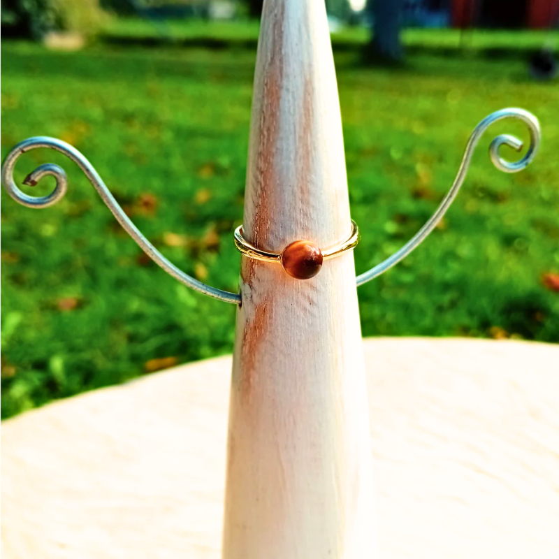 Ring ✿ Leona - Tigeröga & 18k guldpläterad 925 Sterling Silver