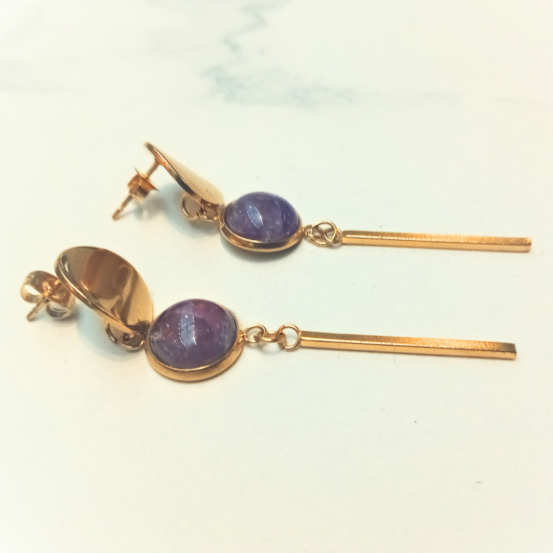 Noëlle - Ametist & Rostfritt Stål