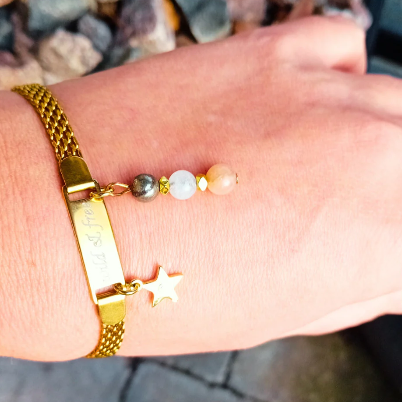 18k guldpläterad rostfritt stål