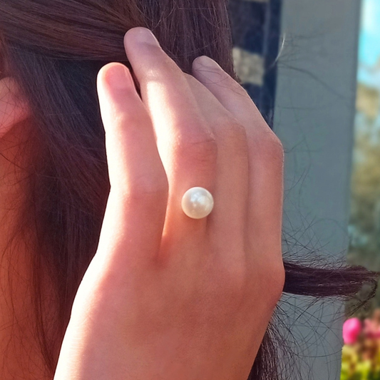 CELINE · Ring · Sötvattenspärla · Rostfritt Stål