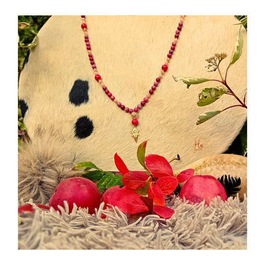 Mala ✿ Sulis - Jade, Sunstone, American Turquoise &amp; 18k Gold Plating