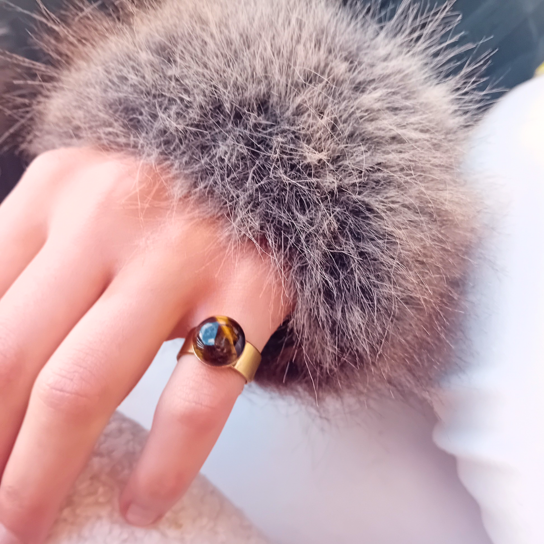 ORENA · Ring · Tiger's Eye · Stainless steel