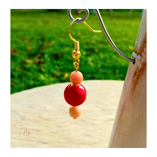 Earrings ✿ Sulis - Jade, Sunstone &amp; 18k Gold Plating