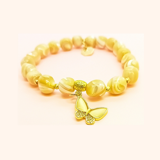 Bracelet trochus shell 18k gold plated