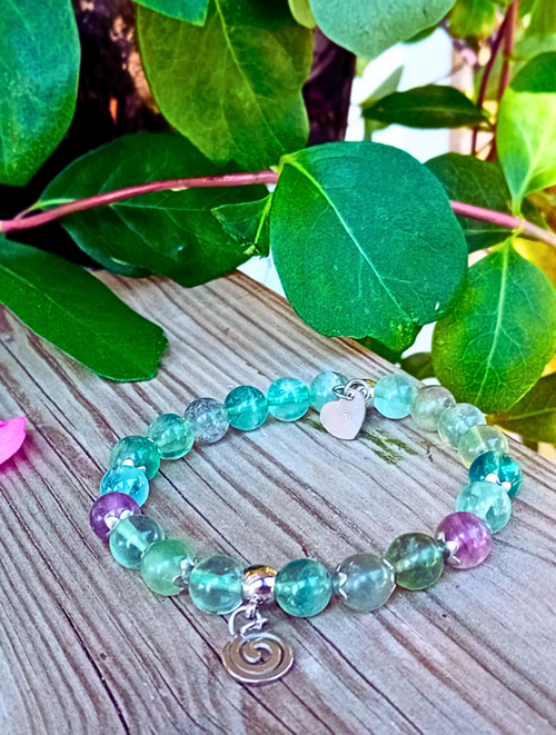 Armband ✿ Clarity - Fluorit & Rostfritt Stål