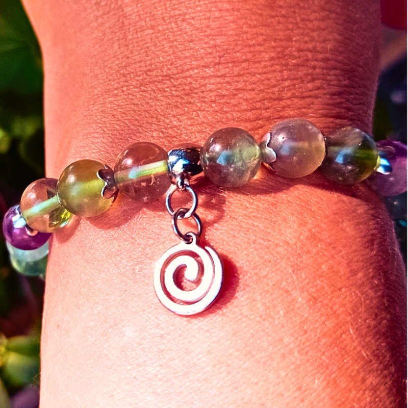 Armband ✿ Clarity - Fluorit & Rostfritt Stål