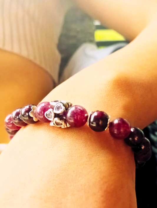 Armband ✿ Maeve - Granat & 925 Sterling Silver