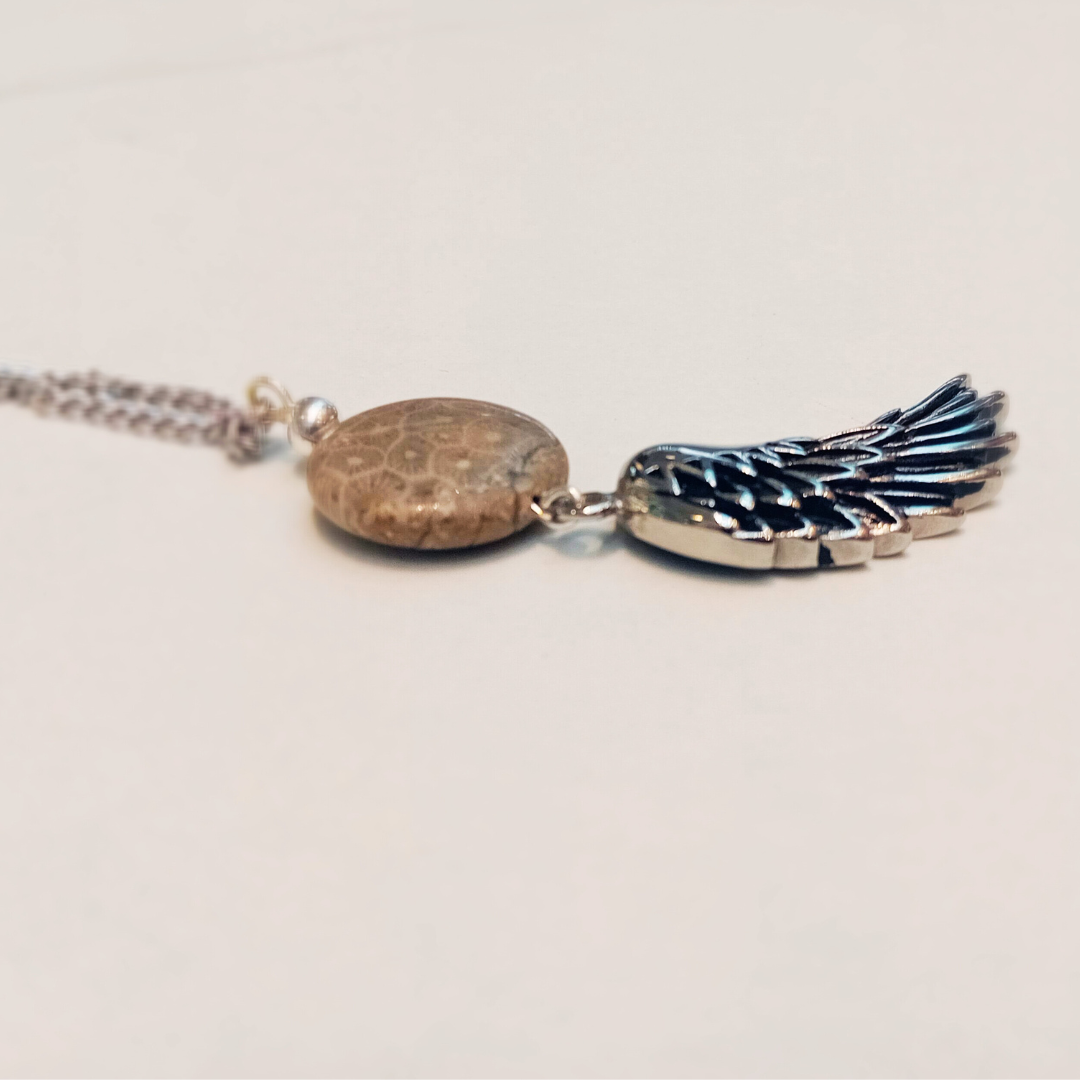 Atlas - Fossil Korall & Stainless Steel