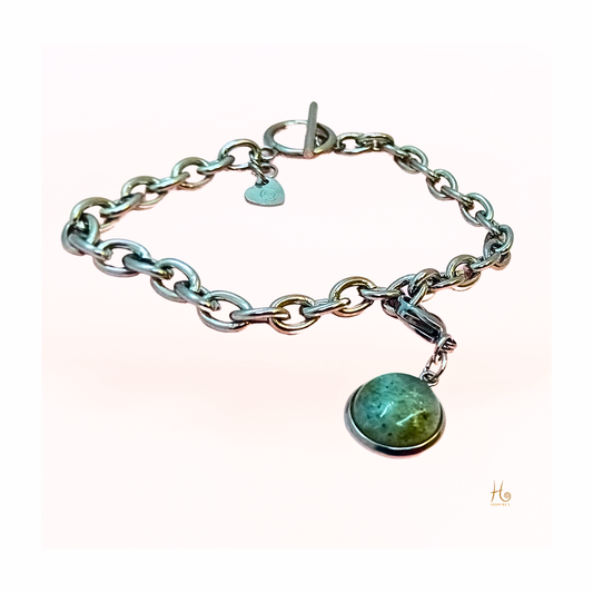 Armband ✿ Thora - Labradorit & Rostfritt Stål