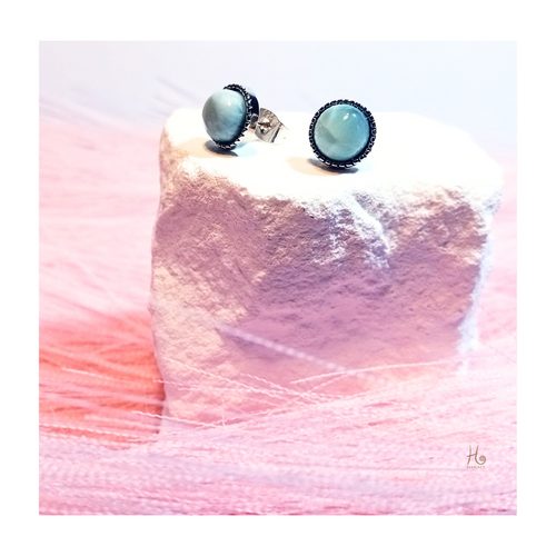 Örstuds ✿ Vivi - Amazonit & 925 Sterling Silver
