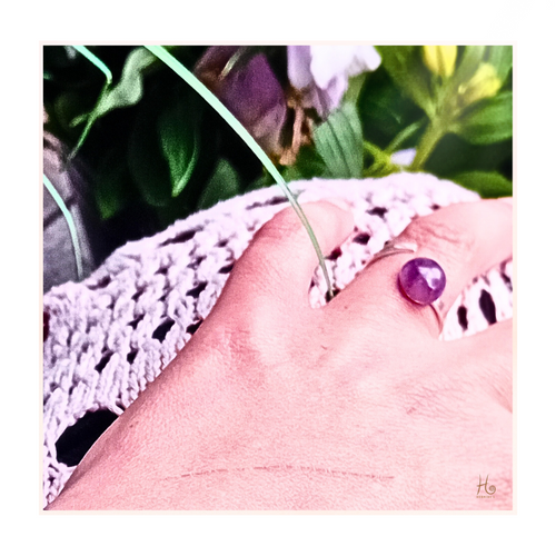 VEDA · Ring · Ametist · 925 Sterling Silver