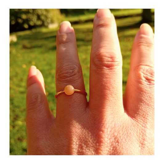 Ring i solsten – 18k guldpläterad 925 sterling silver, justerbar från HerMine`s