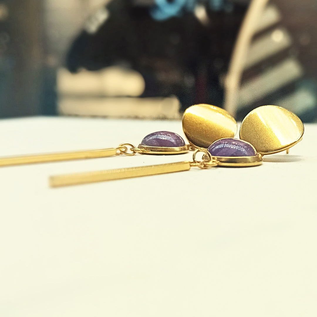 Noëlle - Ametist & Rostfritt Stål